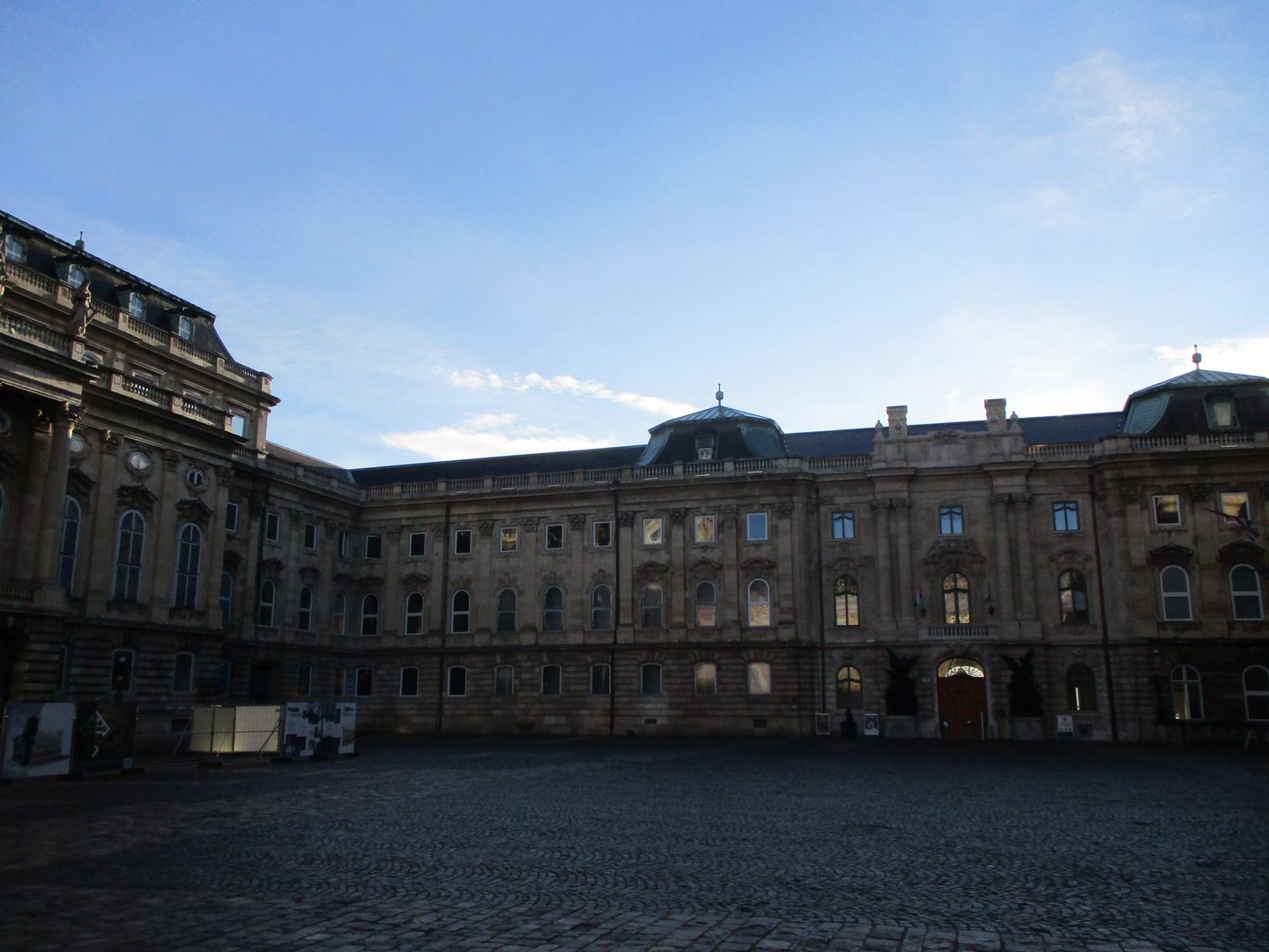 The Buda Castle palace wing housing the Budapest History Museum, seen across the Lion Courtyard