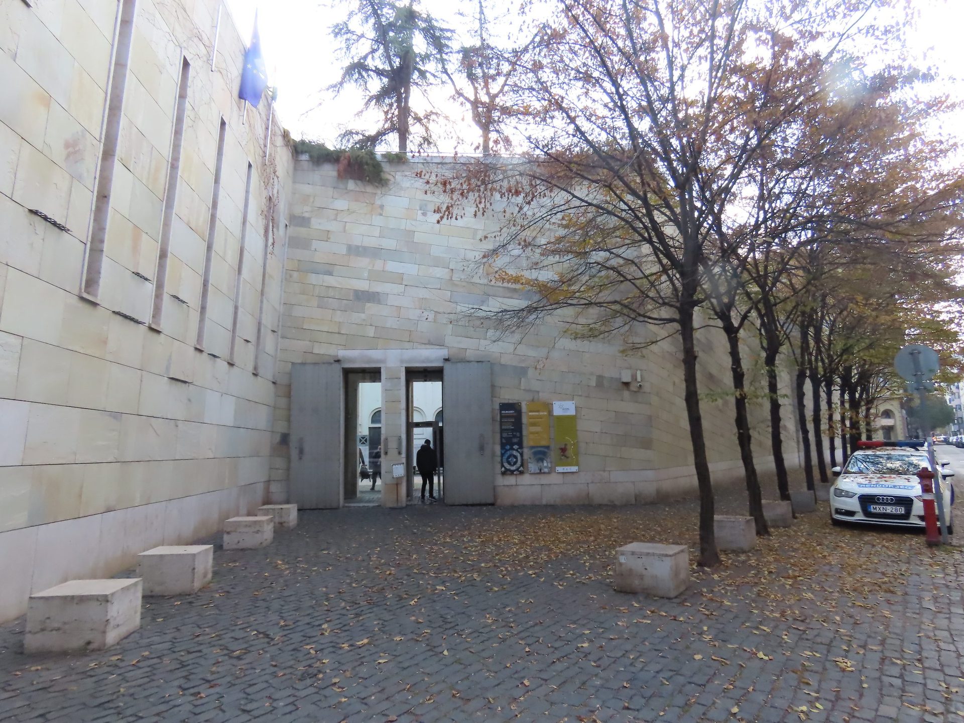 Entrance to the Holocaust Memorial Center on Páva Street in Budapest