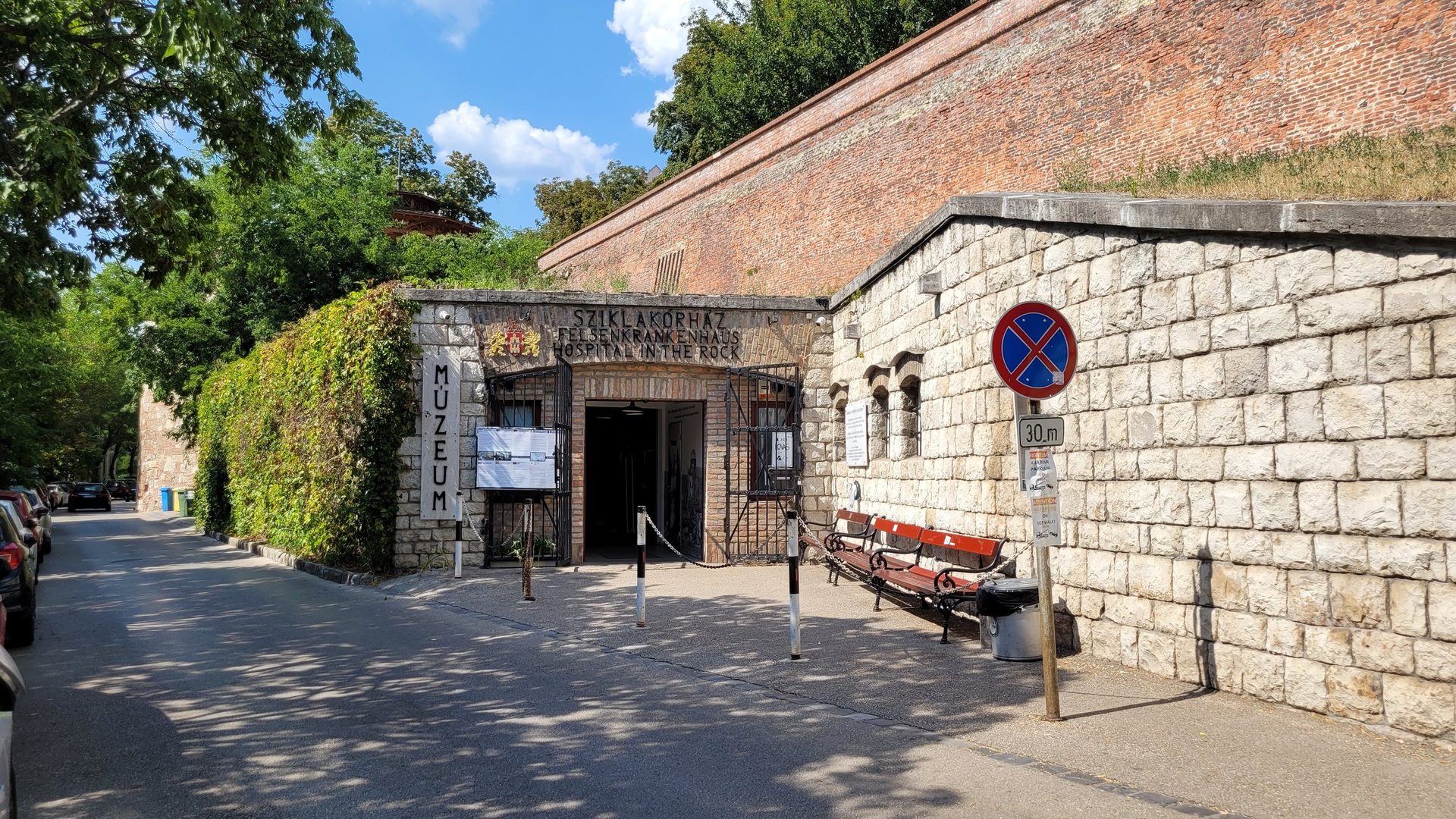 Entrance to the Hospital in the Rock Nuclear Bunker Museum beneath Buda Castle
