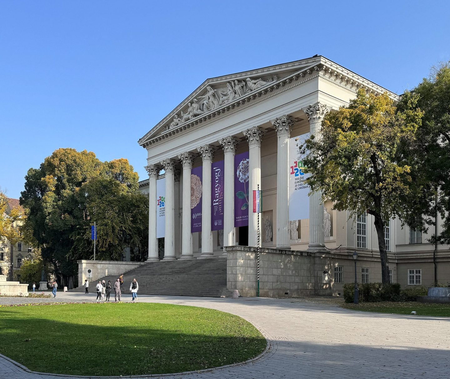 Exterior of the Hungarian National Museum in Budapest